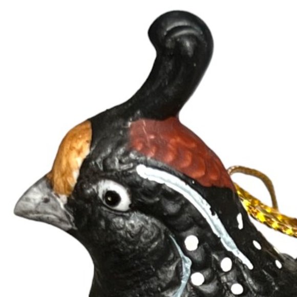 Two (2) Vtg 1991 Andrea by Sadek PARTRIDGE Porcelain Bisque Ornaments Japan 3" T - Picture 6 of 16